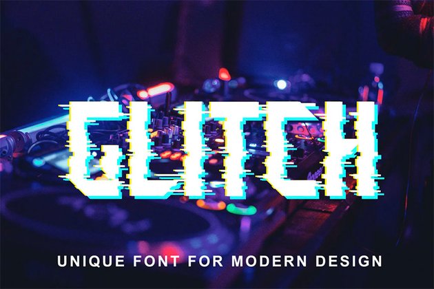 Block Glitch Font